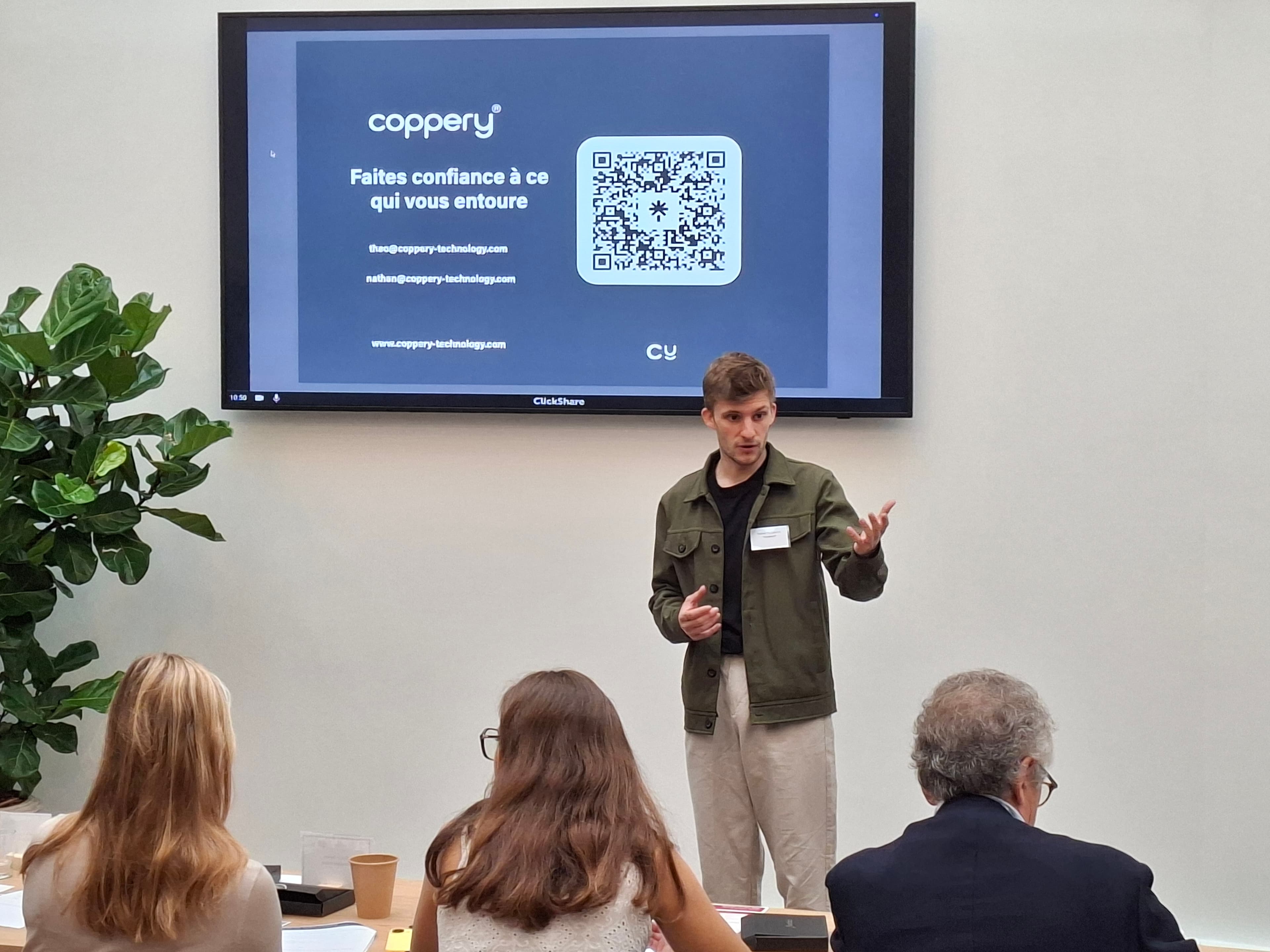 Nathan Pasquier, co-fondateur de Coppery - pitche au Nat Invest Day